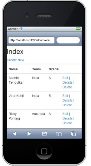 Default Page in iPhone Simulator